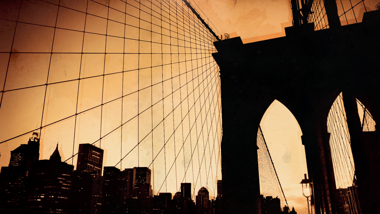 мост, город, нью йорк