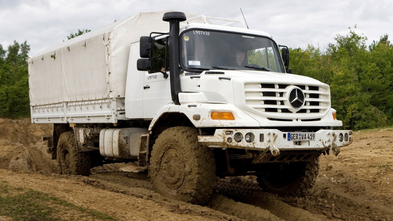 белый, мерседес-бенц, zetros, вездеход, truck, грузовик, mercedes-benz, зетрос, грязь, 1833