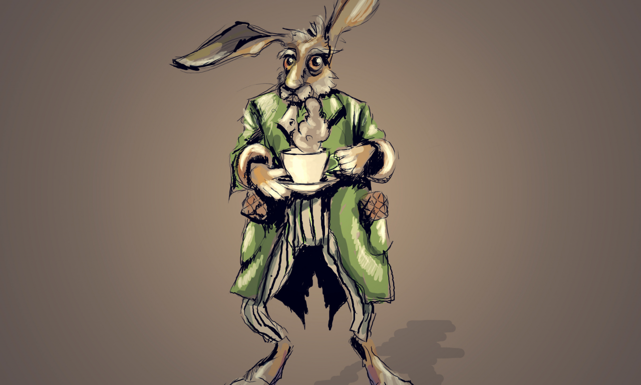 чашка, заяц, алиса в стране чудес, пиджак, кролик