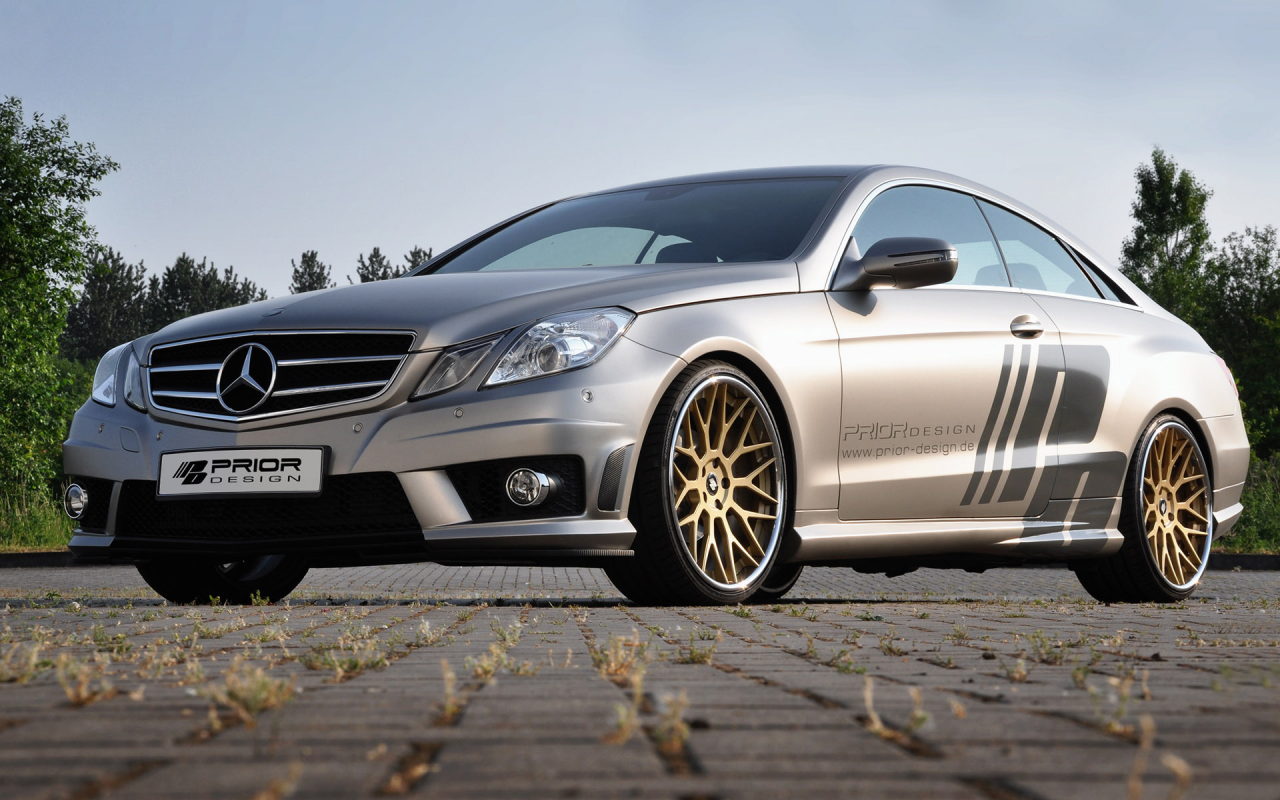 1920x1200, mercedes e-class coupe c207, car, tuning, prior design, машина