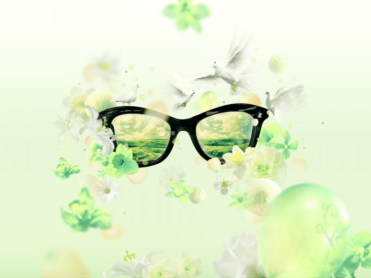 spring fever, зеленая, очки
