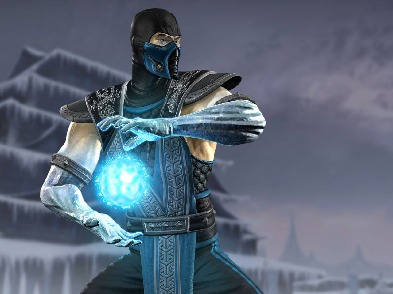 игра, персонаж, холод, смертельная битва, sub - zero, лёд