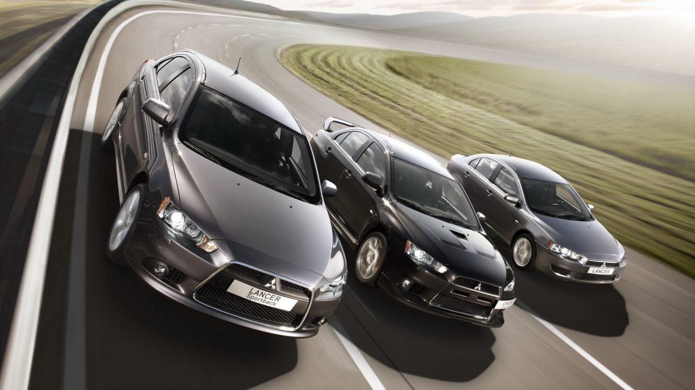 mixed, lancer, sportback, sedan, mitsubishi, evo 10, дорога