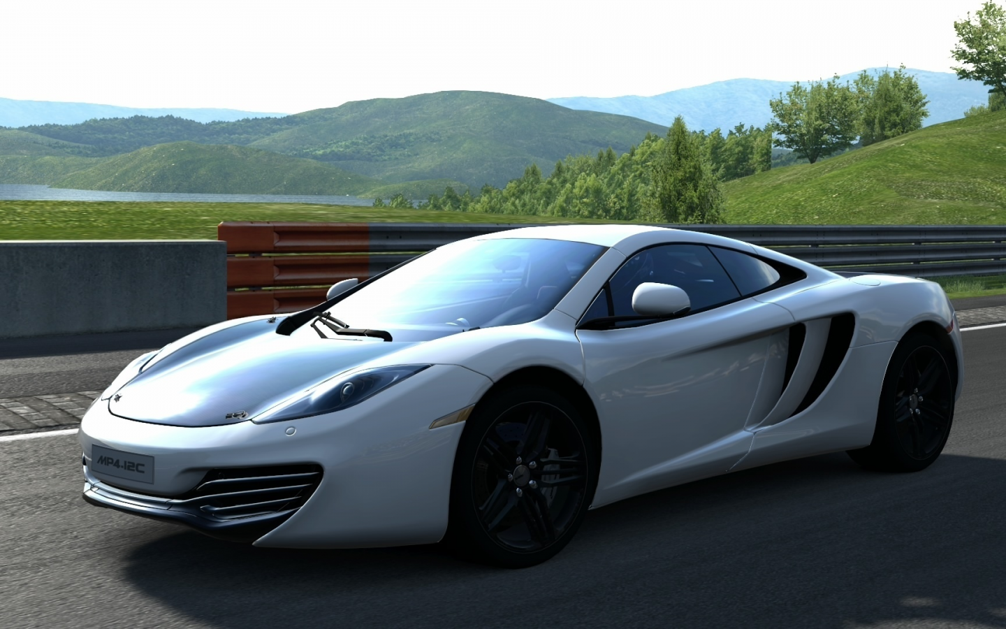 белый, mclaren mp4-12c, gt5