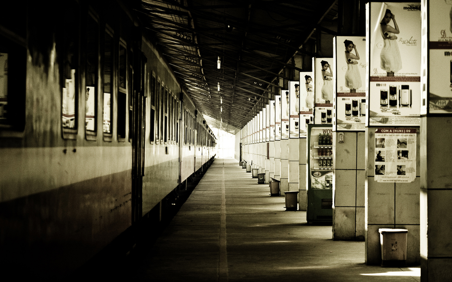 плакаты, поезд, станция
