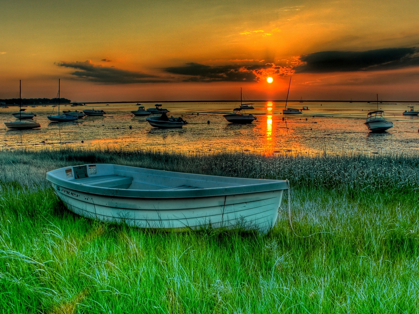 пейзаж, закат, beautiful, boats, природа, лодки, landscape, sunset, hdr, nature, красивые