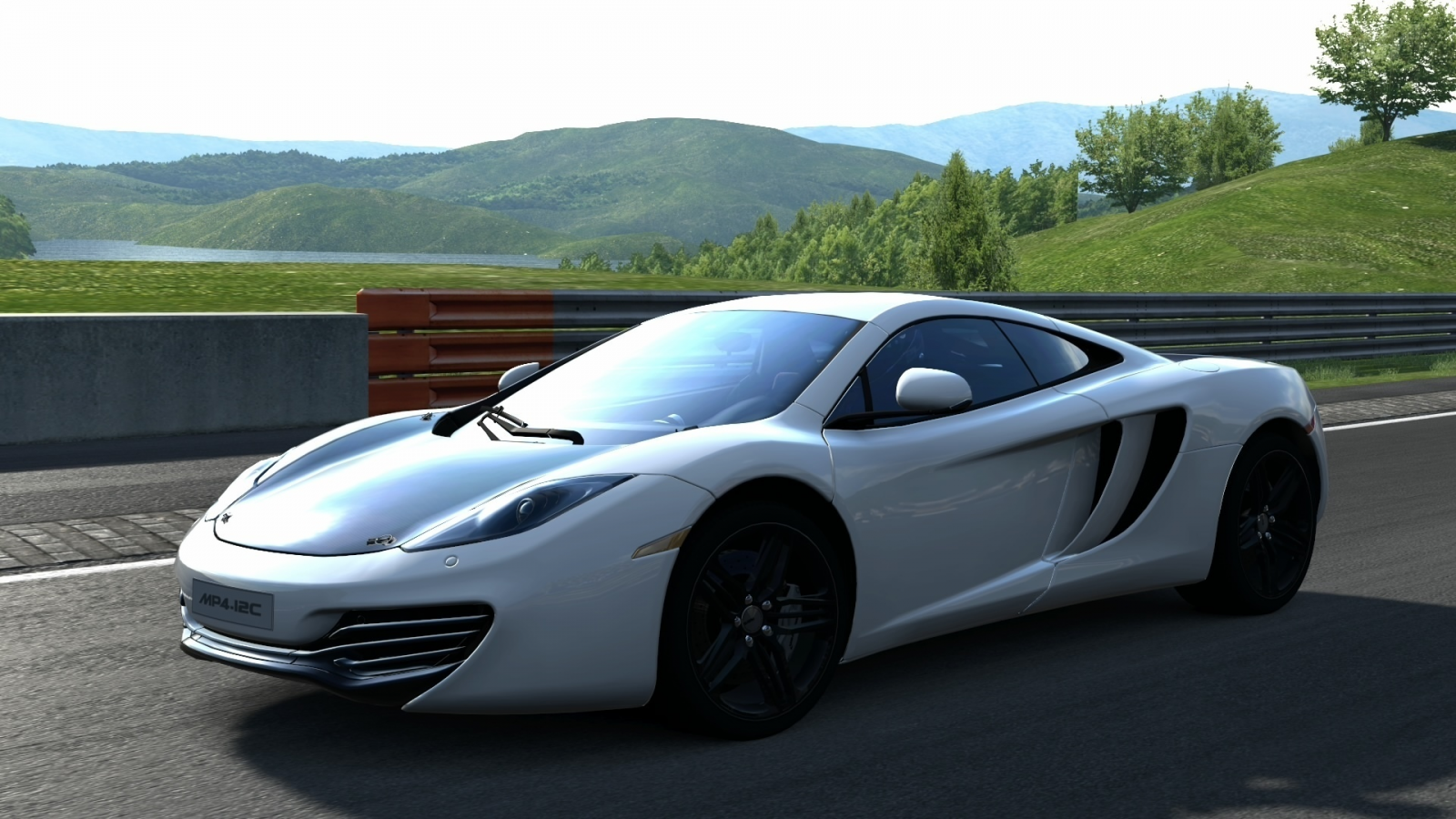 белый, mclaren mp4-12c, gt5