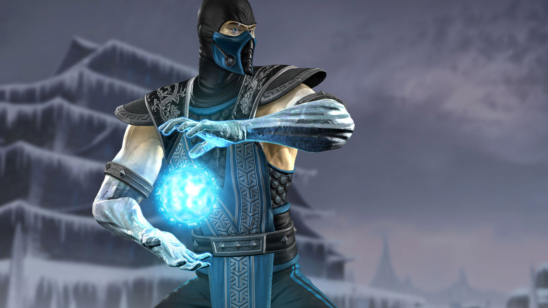 игра, персонаж, холод, смертельная битва, sub - zero, лёд