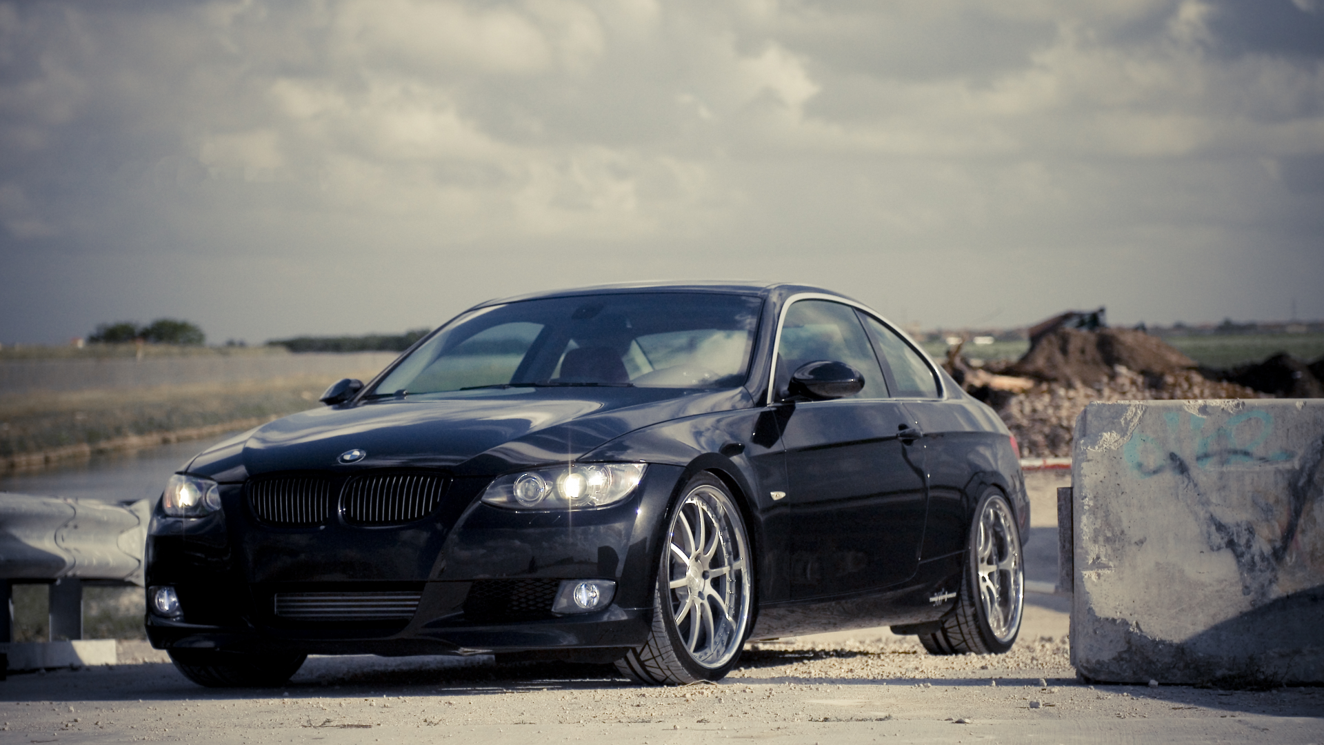 передняя часть, чёрный, black, 360 three sixty forged, 3 series, бмв, bmw, 335i