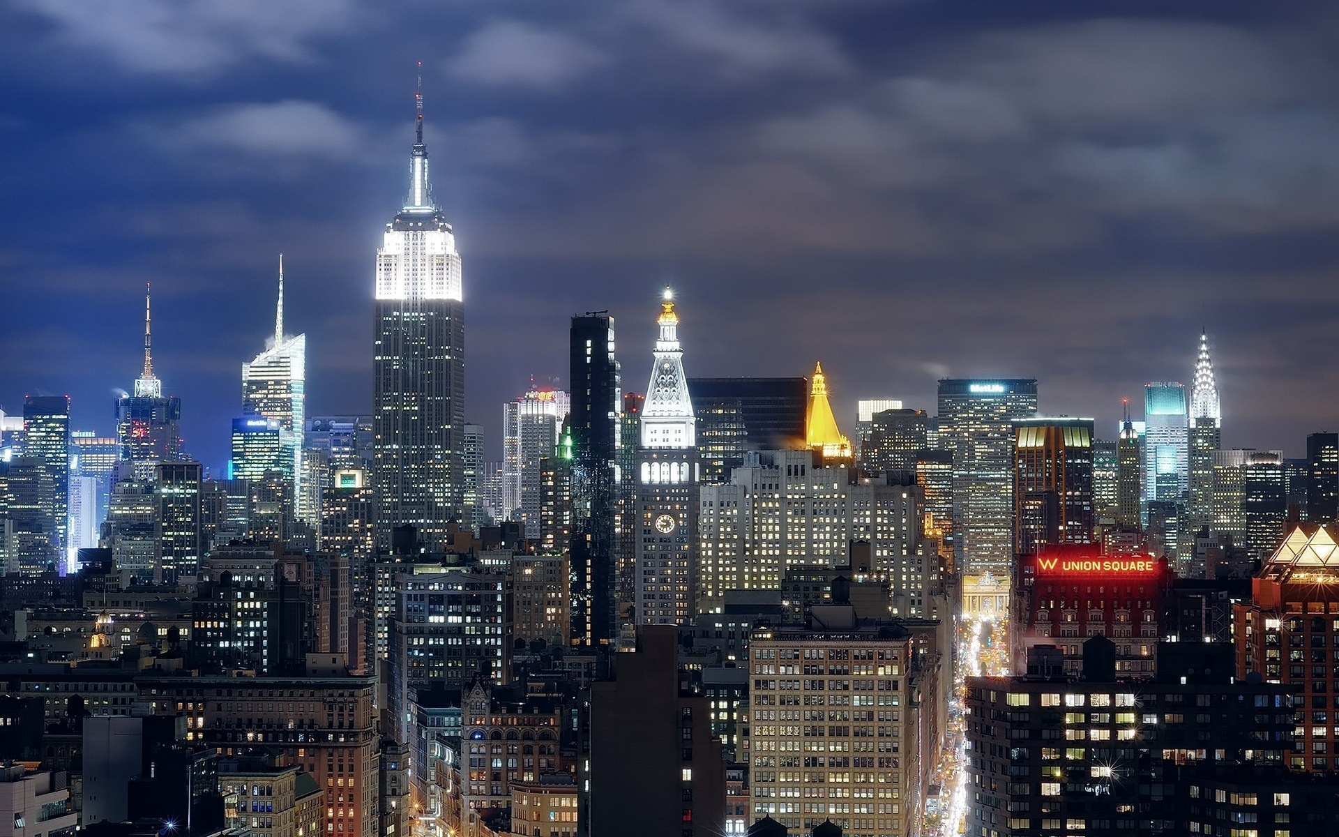 ночь, midtown manhattan, nyc, night, нью-йорк, new york, огни