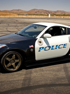 асфальт, ниссан, nismo, полиция, police, nissan, пустыня, (z33), 350z