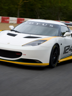 левый бок, lotus, evora, лотус, передняя часть, трасса, евора, type 124, racecar, endurance