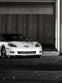 chevrolet, шевроле, corvette, корвет, white, z06, белый