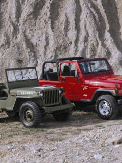 камни, новый, mixed, jeep, старый, willys mb, wrangler, гора