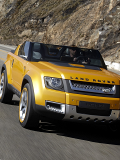дорога, желтый, dc100, автомобиль, land rover, концепт, 2011m