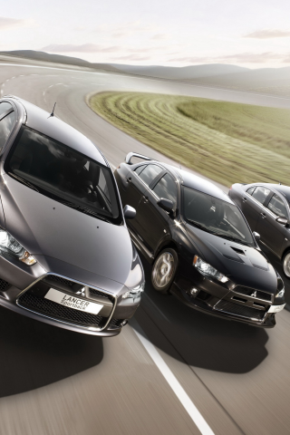 mixed, lancer, sportback, sedan, mitsubishi, evo 10, дорога