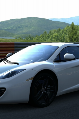 белый, mclaren mp4-12c, gt5