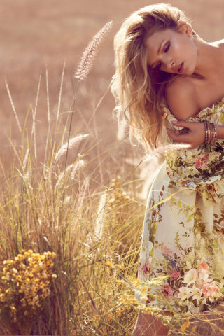 блондинка, колосья, lily donaldson, трава, поле, одежда, девушка, модель