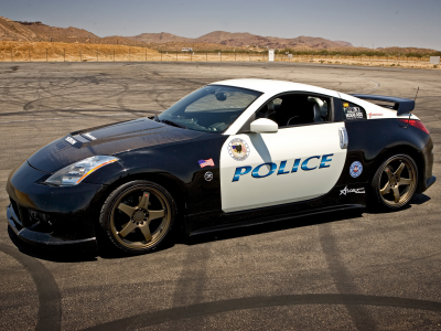 асфальт, ниссан, nismo, полиция, police, nissan, пустыня, (z33), 350z