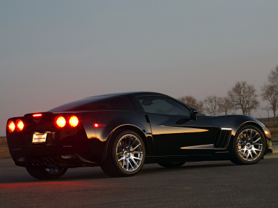 corvette, black, chevrolet, auto, hennessey