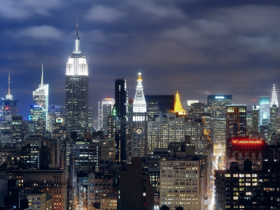 ночь, midtown manhattan, nyc, night, нью-йорк, new york, огни