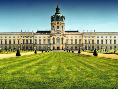 palace, большой, парк, дворец шарлоттенбург, купол, germany, германия