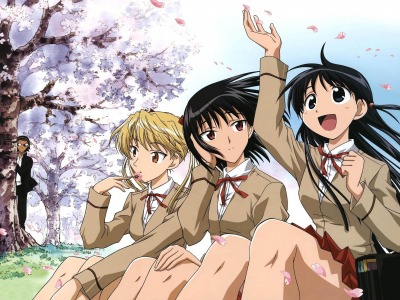 сакура, harima kenji, school rumble, школьницы, tsukamoto tenma, sawachika eri, девушки