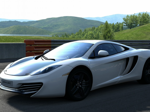 белый, mclaren mp4-12c, gt5