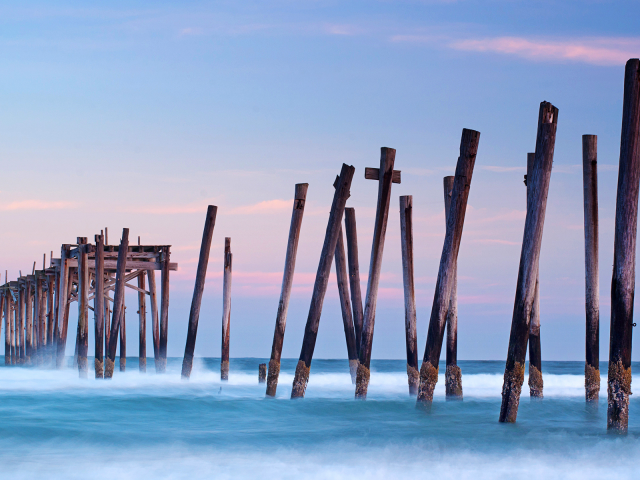 океан, волны, холод, ocean, new jersey, вода, море, закат