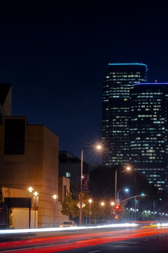 los angeles, калифорния, usa, огни, california, ночь, la, night