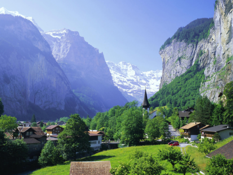 швейцария, лаутербрюнен, альпы