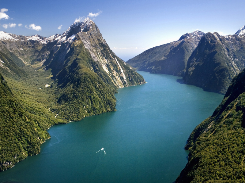 национальный парк, лес, горы, озеро, новая зеландия