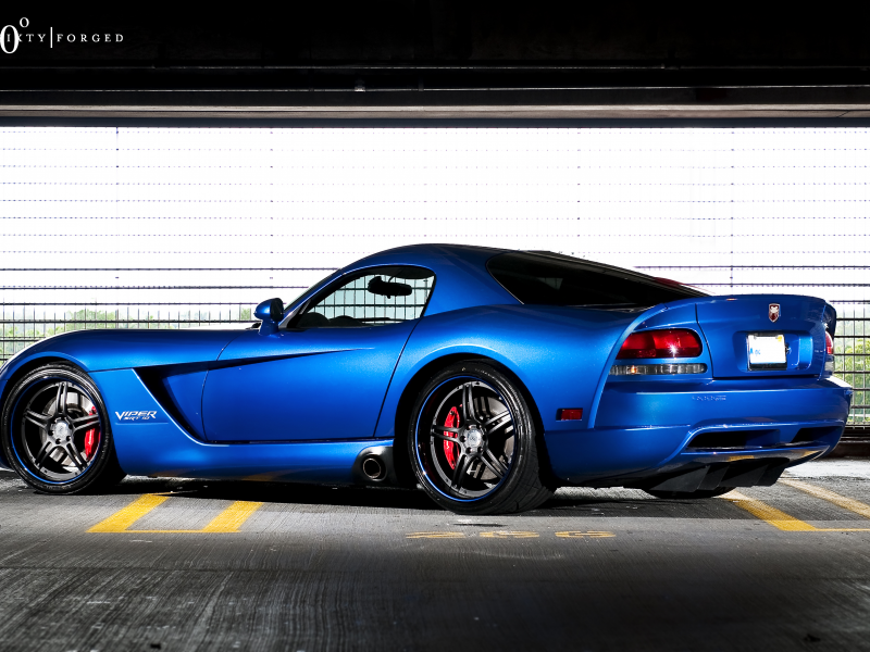 blue, 360 three sixty forged, синий, вайпер, viper, додж, парковка, задняя часть, srt 10, dodge