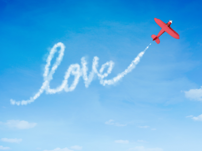 небо, love message, самолёт, послание, любовь, голубое