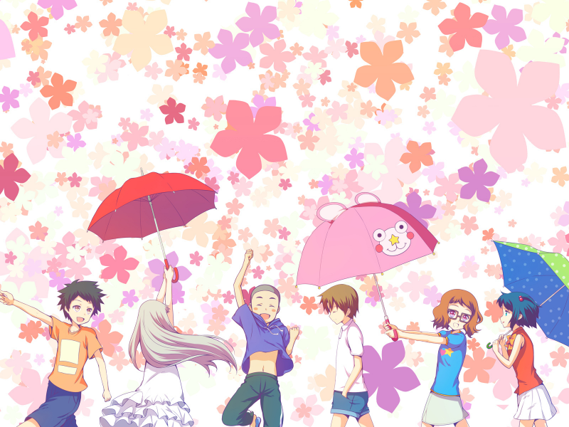 зонты, девочки, цветы, мальчикм, настроение