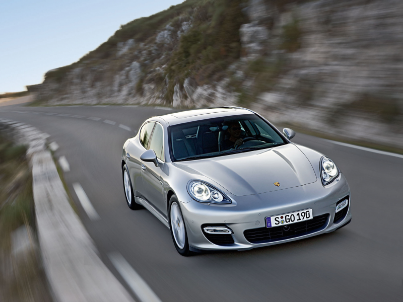 silver, panamera turbo, porsche