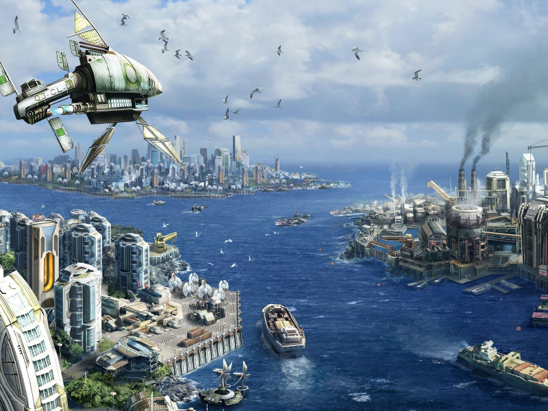 цивилизация, острова, anno 2070, города
