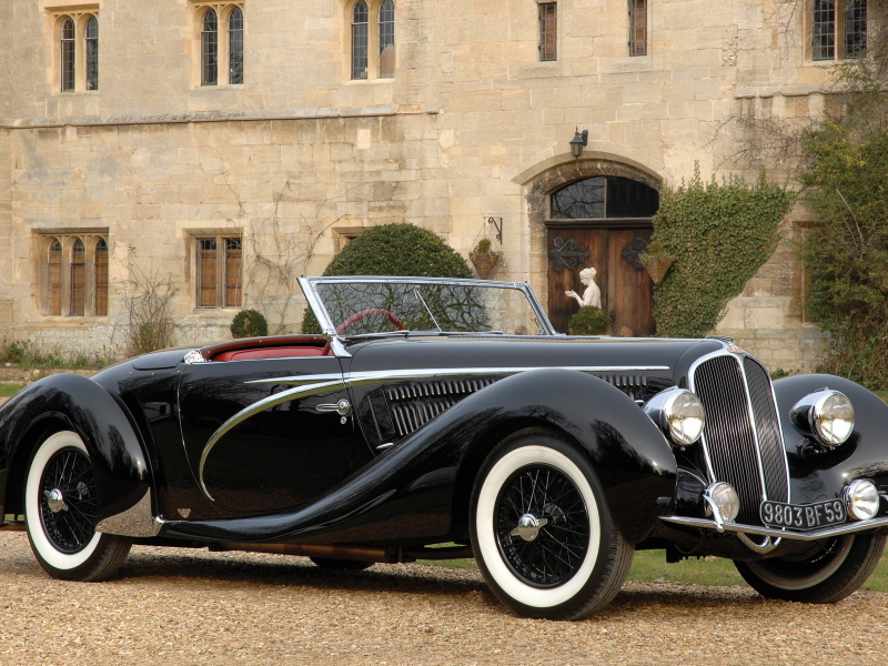 черная, кабриолет, 1938, delahaye 135 ms cabriolet by figoni & falaschi