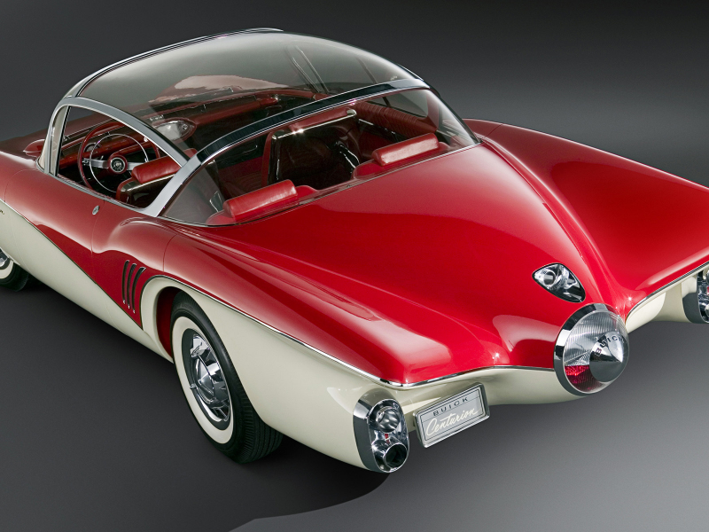 concept, car, красный, centurion, 1956, buick