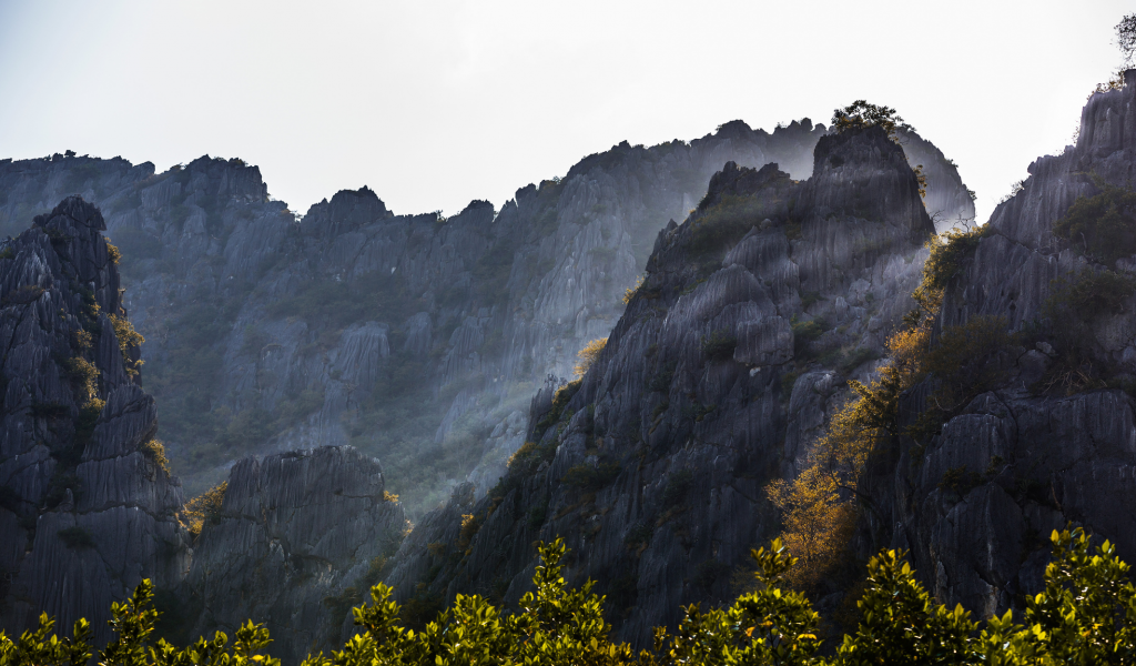 горы, thailand, солнце, скалы, prachuap khiri khan, тайланд