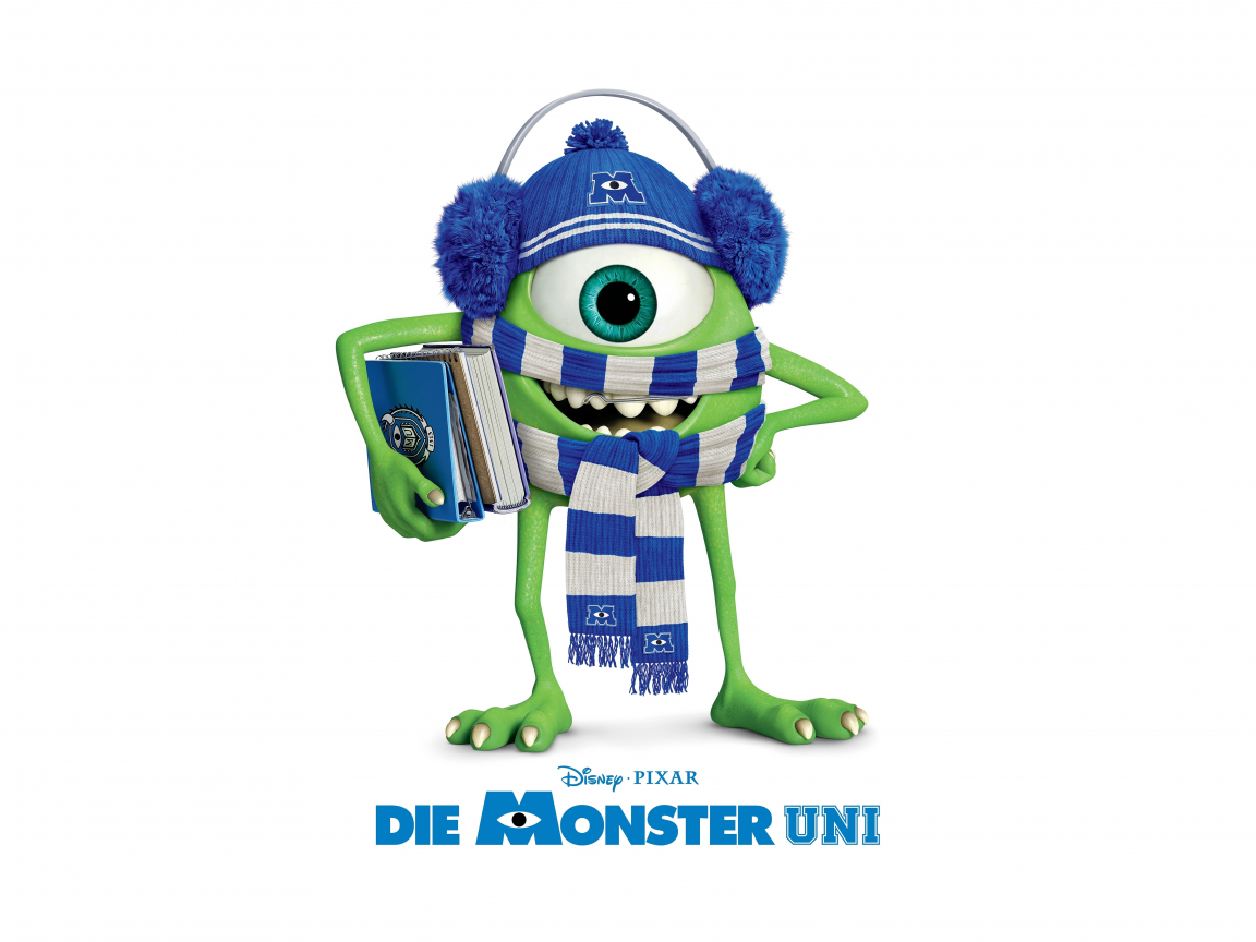 pixar, шапка, шарф, книги, monsters university, mike wazowski, disney