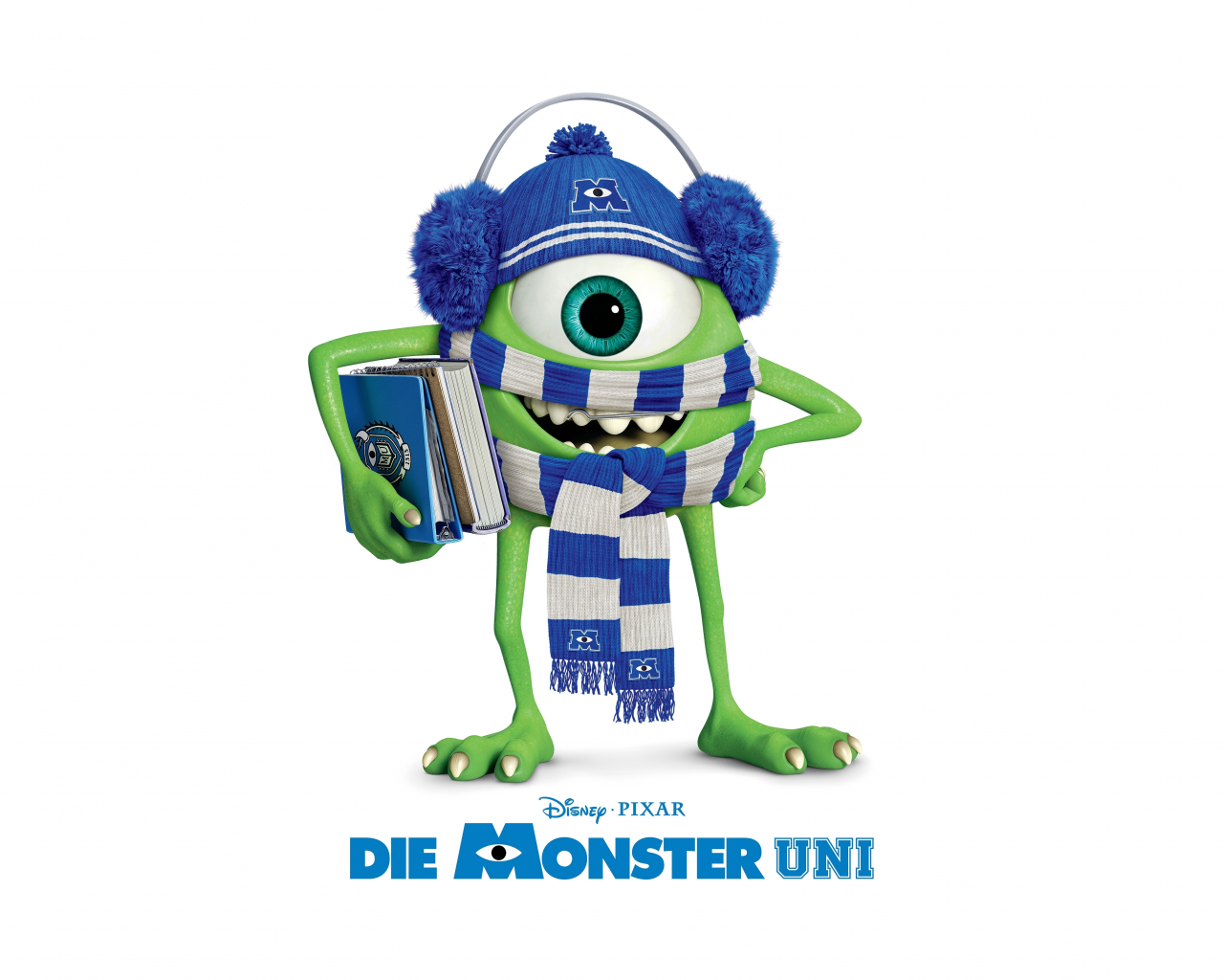 pixar, шапка, шарф, книги, monsters university, mike wazowski, disney