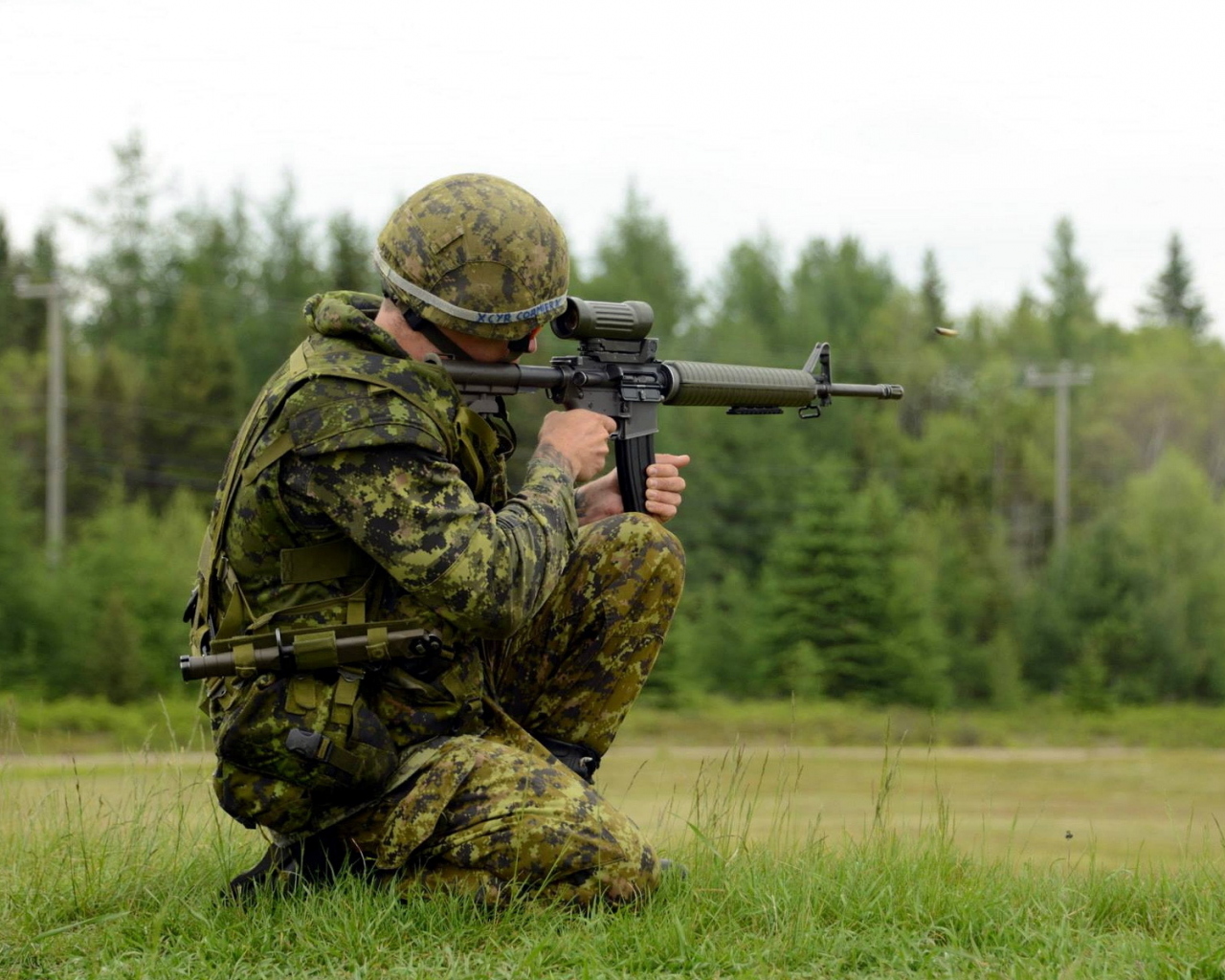 оружие, canadian army, солдат, выстрел