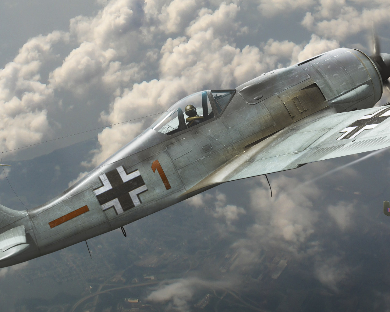 fw 190, воздушный бой, истребитель, немецкий, b-25, focke-wulf