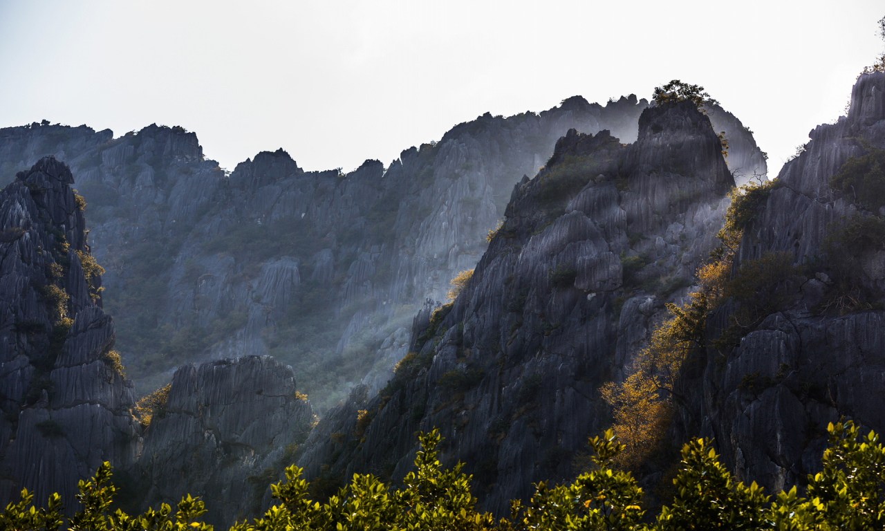 горы, thailand, солнце, скалы, prachuap khiri khan, тайланд