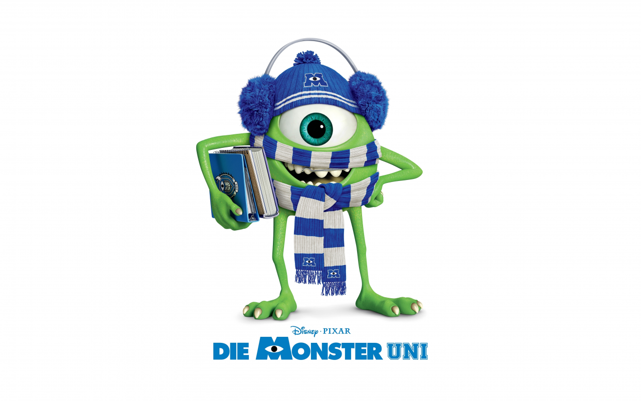 pixar, шапка, шарф, книги, monsters university, mike wazowski, disney