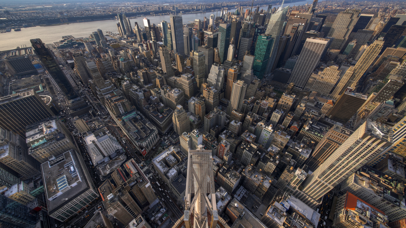 us, панорамма, высота, new york, небоскребы, ny, город