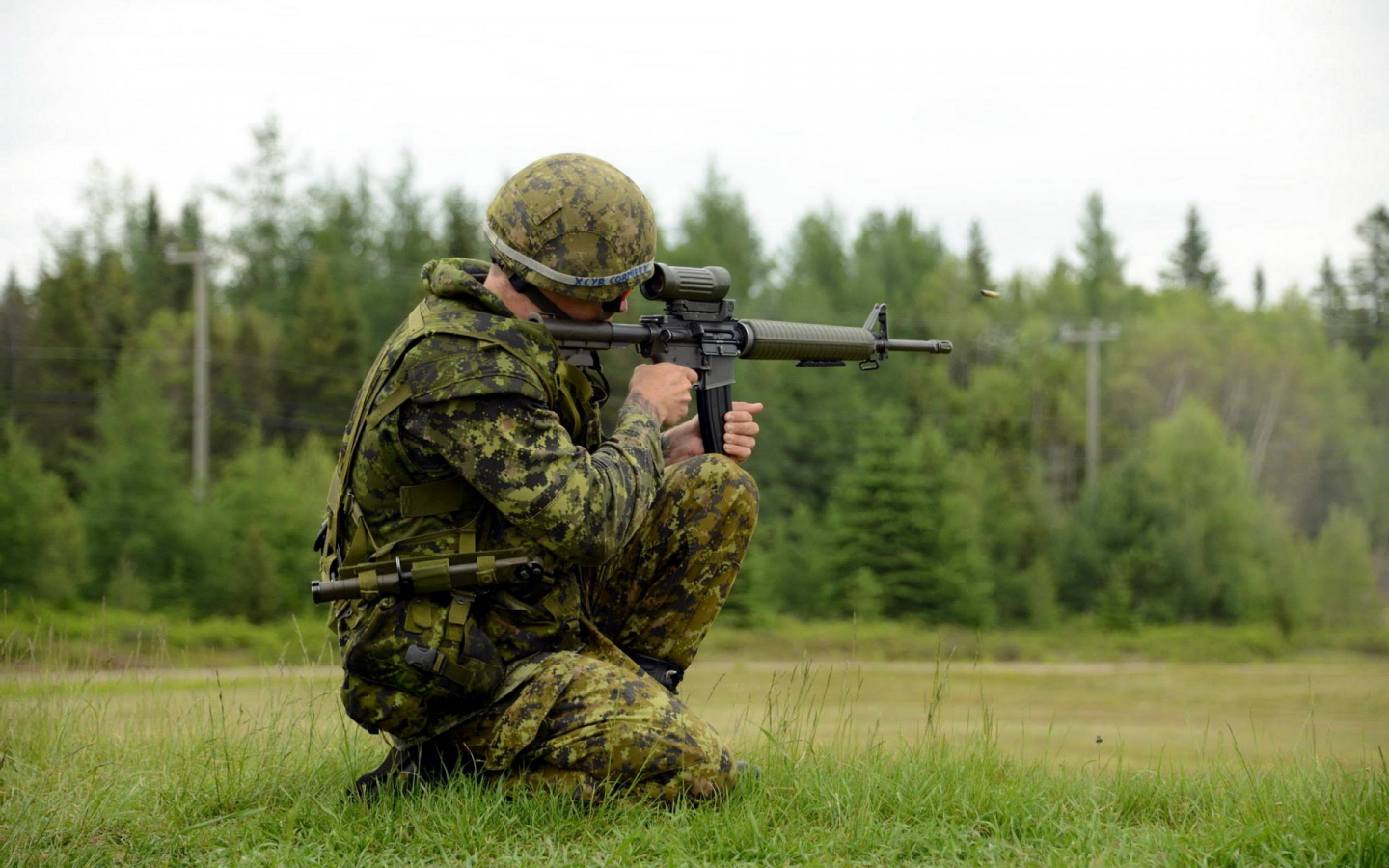 оружие, canadian army, солдат, выстрел