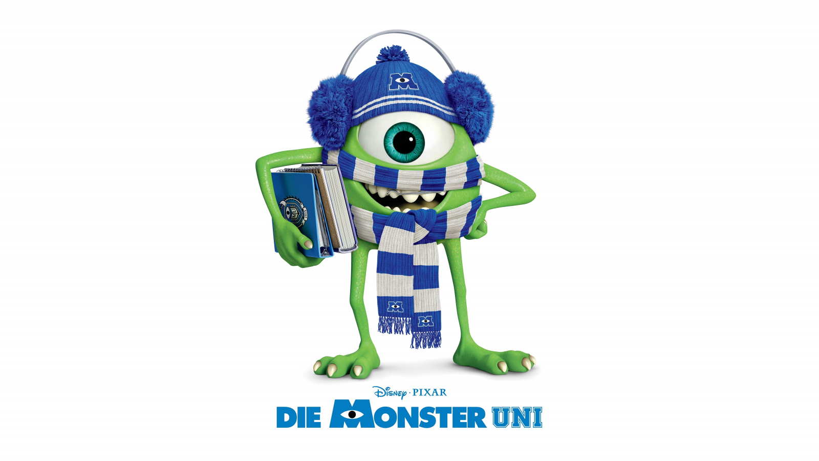 pixar, шапка, шарф, книги, monsters university, mike wazowski, disney