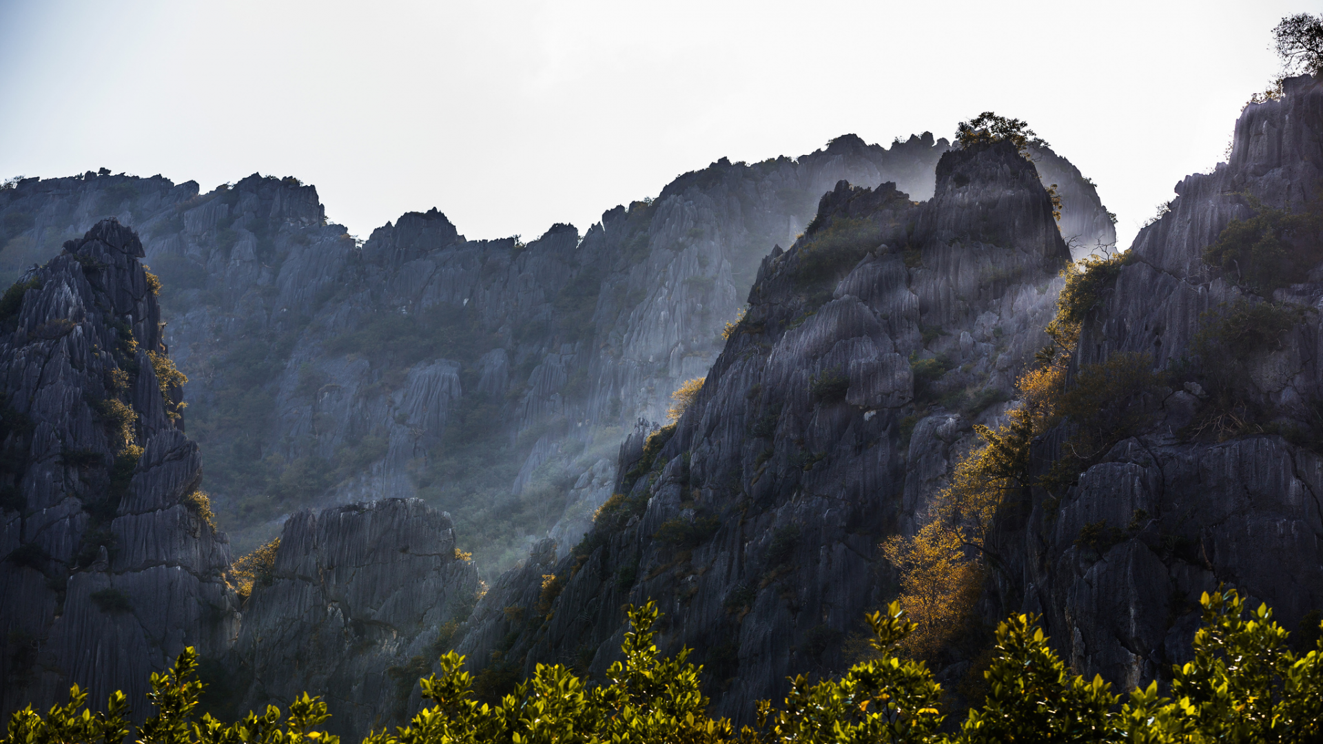 горы, thailand, солнце, скалы, prachuap khiri khan, тайланд